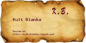 Kult Bianka névjegykártya