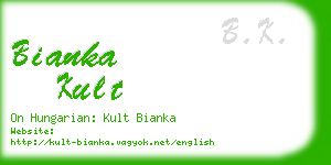 bianka kult business card